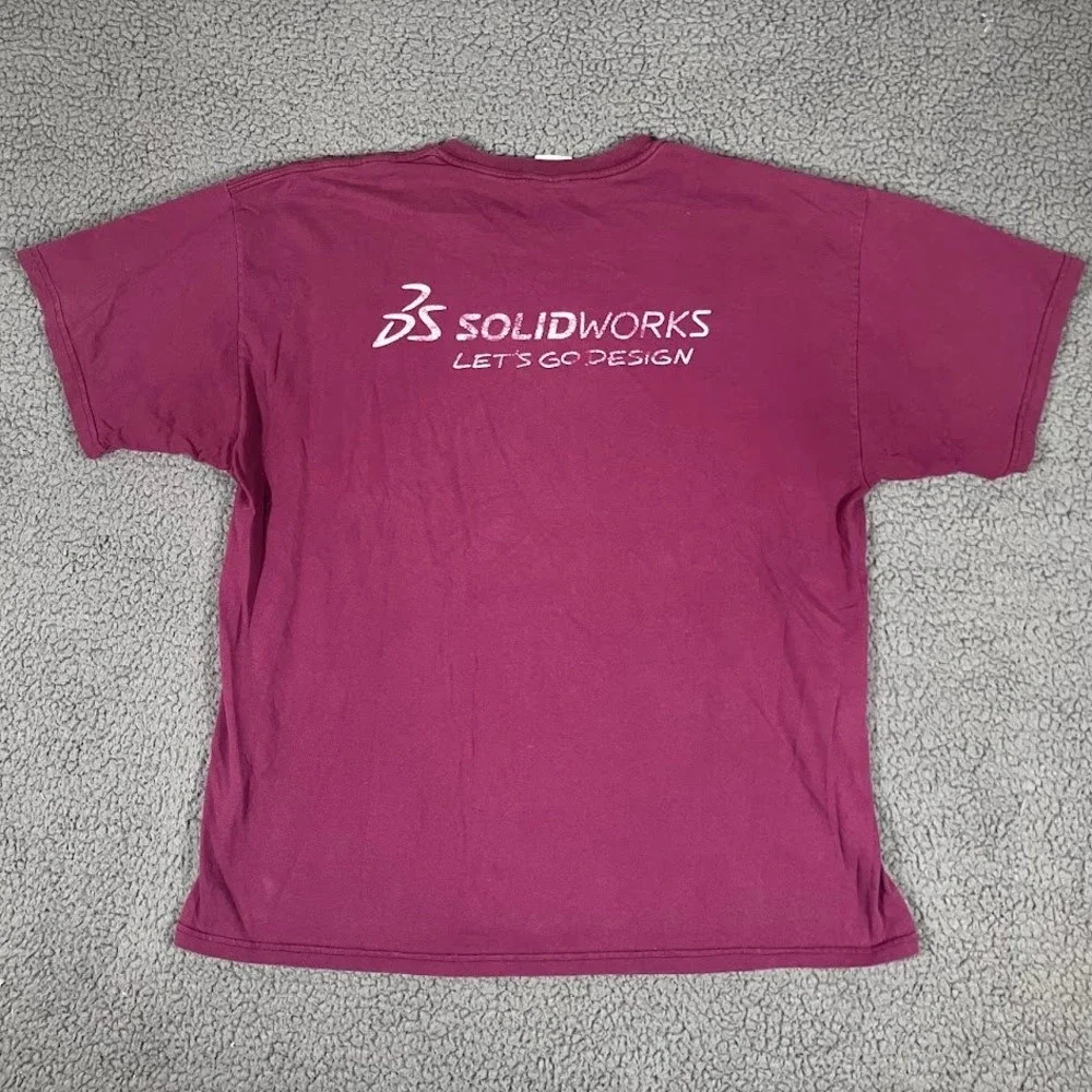 Gildan Formula SAE Michigan 2012 SolidWorks Graphic T-Shirt Maroon XL